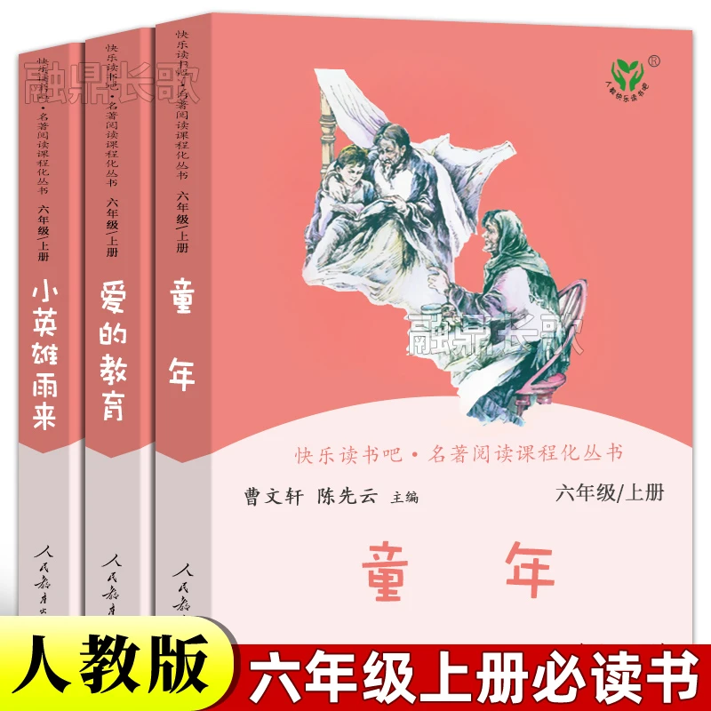 人教版 六年级上册正版快乐读书吧童年爱的教育小英雄雨来曹文轩