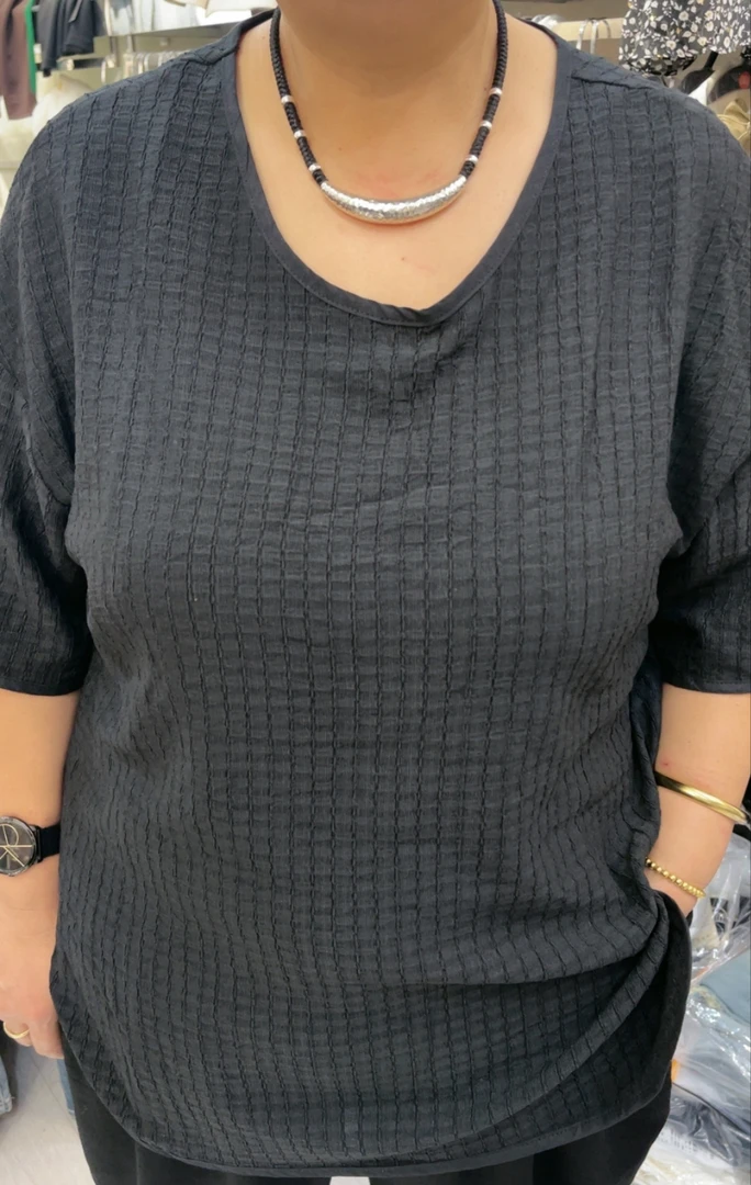 大码时尚显瘦小衫银色链