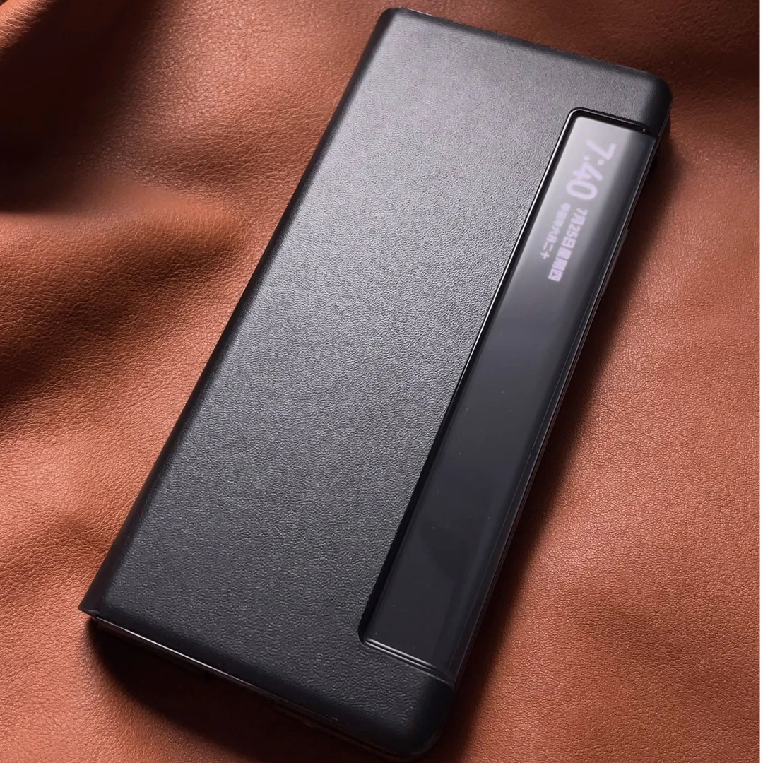 适用于华为mate x2折叠屏手机壳牛皮翻盖式皮套轻奢真皮超薄商务