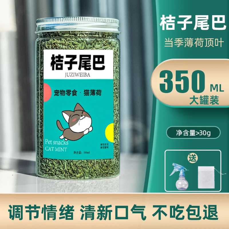 猫薄荷口腔清洁助消化猫零食新鲜猫薄荷粉排除毛球大罐薄荷叶用品