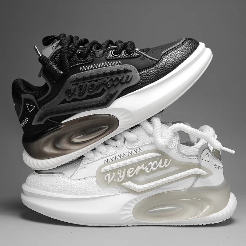 V.YERXU情侣气垫运动休闲鞋2024秋冬男女时尚百搭透气潮鞋跑步鞋