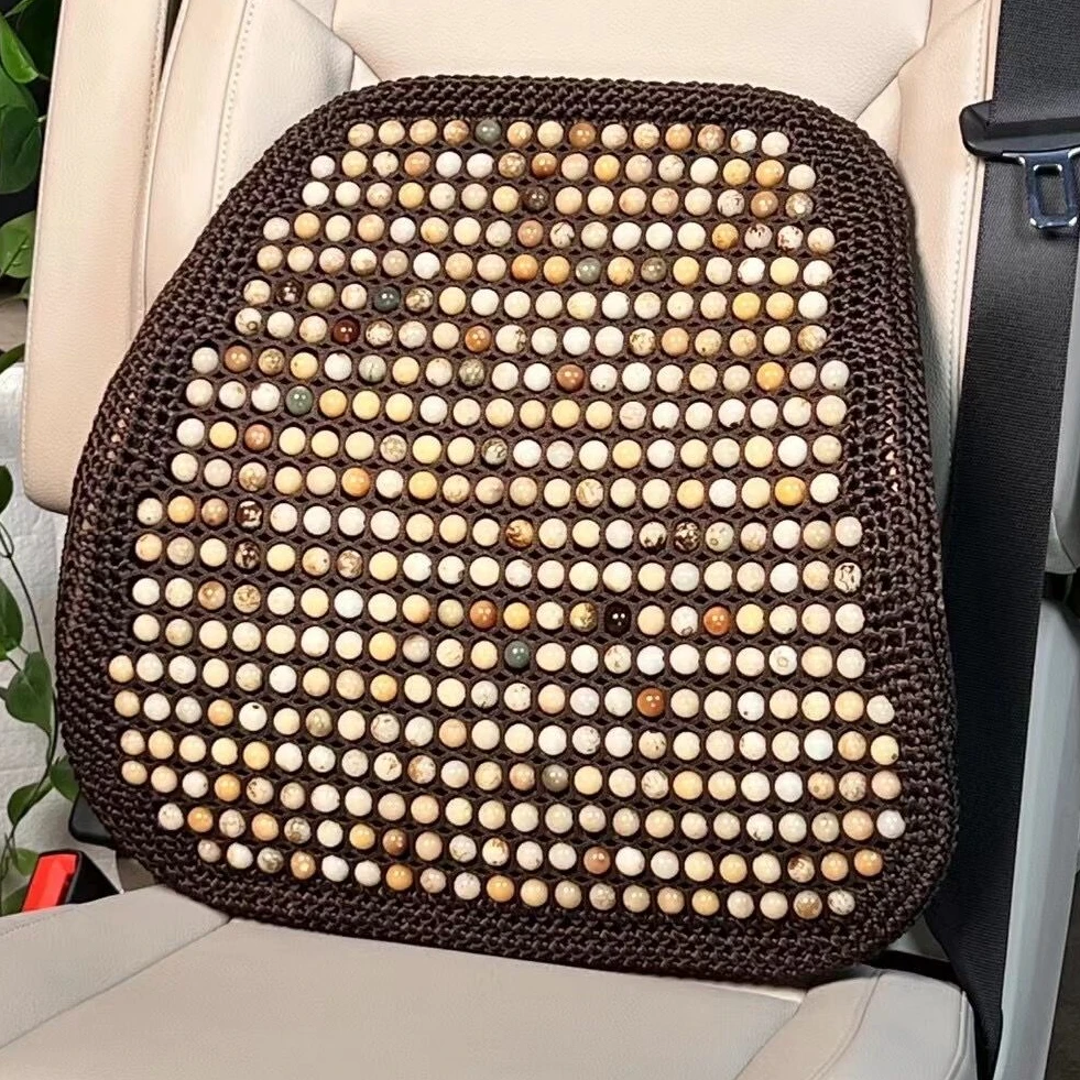 夏季菩提珠腰靠汽车坐垫凉垫手编