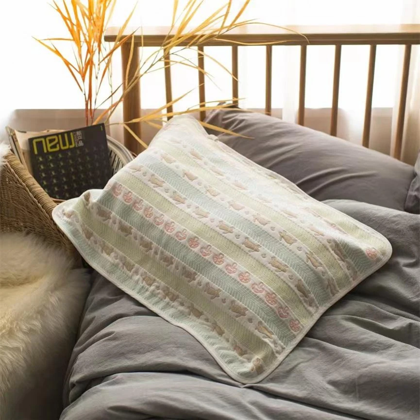 雅赞【高端6层纯棉纱布枕巾枕套】情侣成人棉枕高档透气加厚吸汗