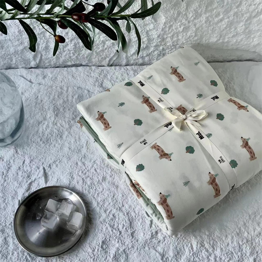 YFYP 7313 全棉针织亲肤印花四件套 斑点腊肠