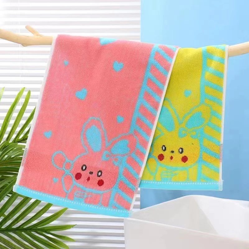 纯纯棉棉家用卡通小毛巾可爱柔软吸水学生洗脸加厚浴室洗澡小面巾