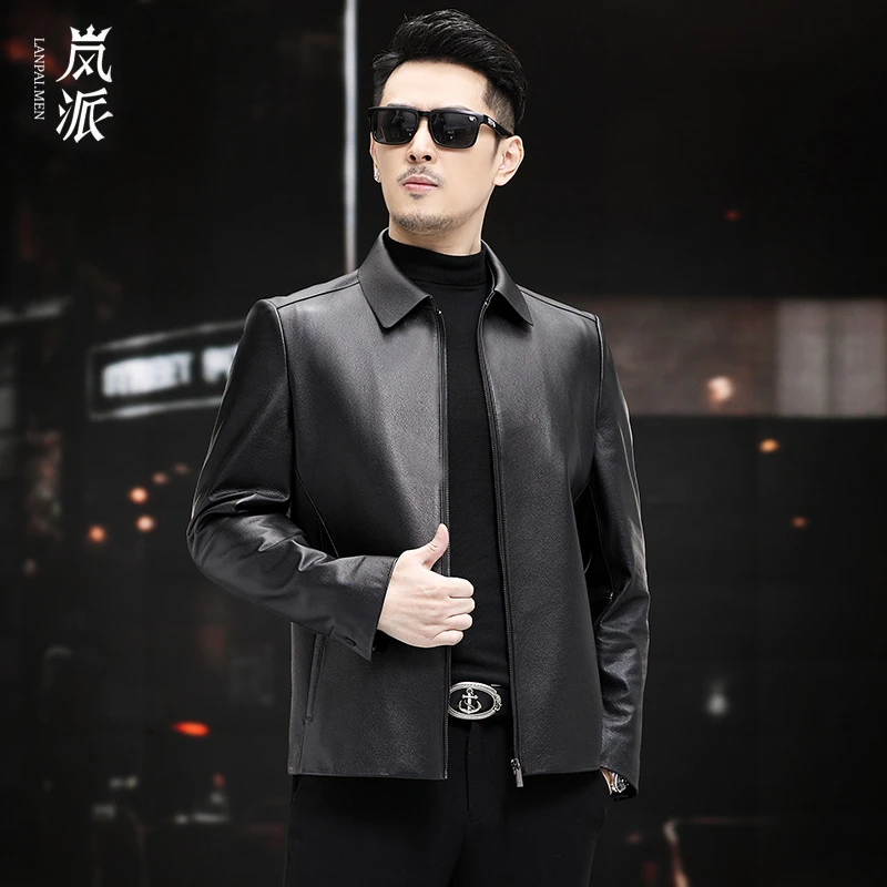 2024秋冬新款男士商务减龄海宁真皮皮衣时尚高档真皮皮衣男款