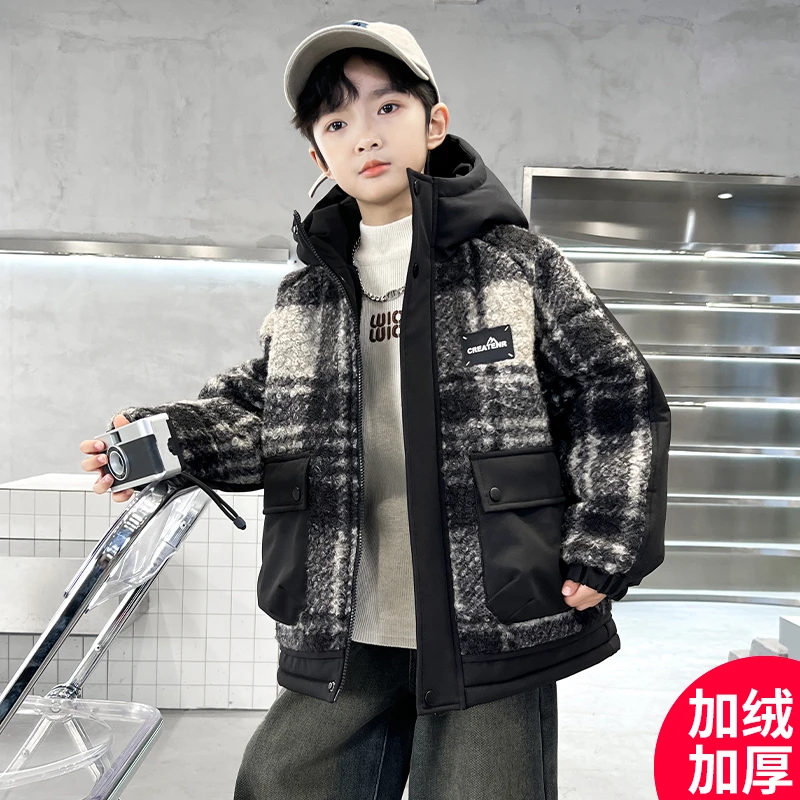 男童冬装外套新款儿童加绒加厚秋冬款炸街外套CF275
