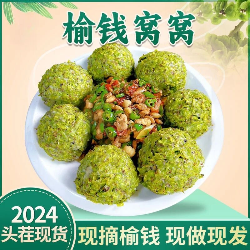 榆钱窝窝头新鲜2024当季榆钱手工馒头菜团子营养主食代早餐速食品