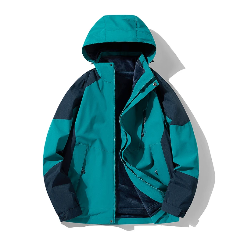 三合一可拆卸冲锋衣秋冬新款户外运动防风防水保暖滑雪服外套情侣