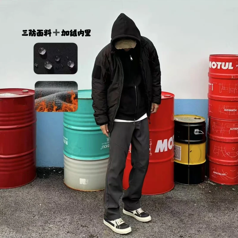 3D立体弯刀“3.0”冬季加绒户外软壳冲锋裤男士保暖防风休闲防水裤