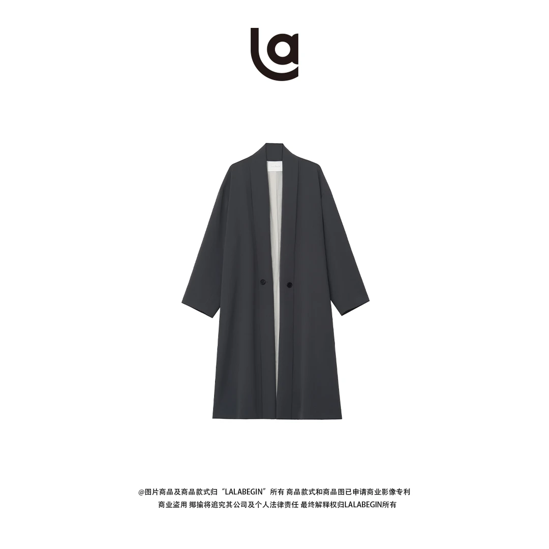 La La Begin幽兰法式设计师气质特别风衣