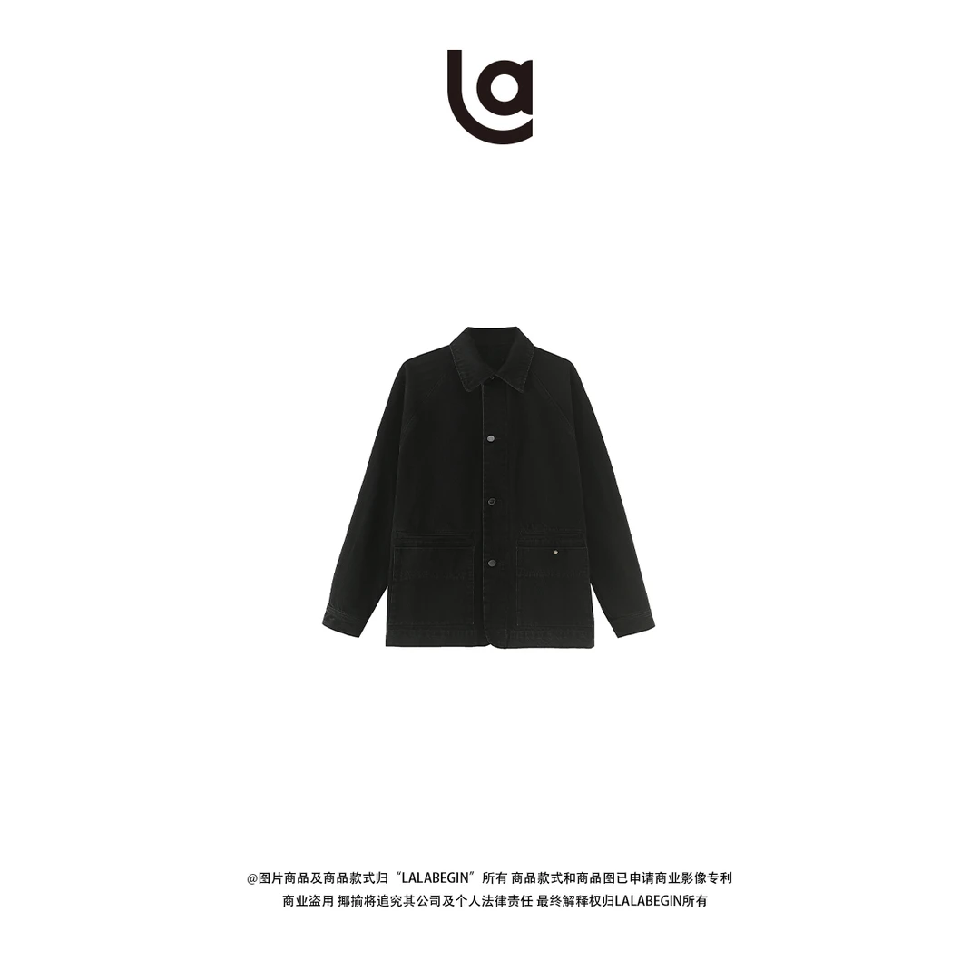 La La Begin“丹尼”男友风双口袋牛仔外套