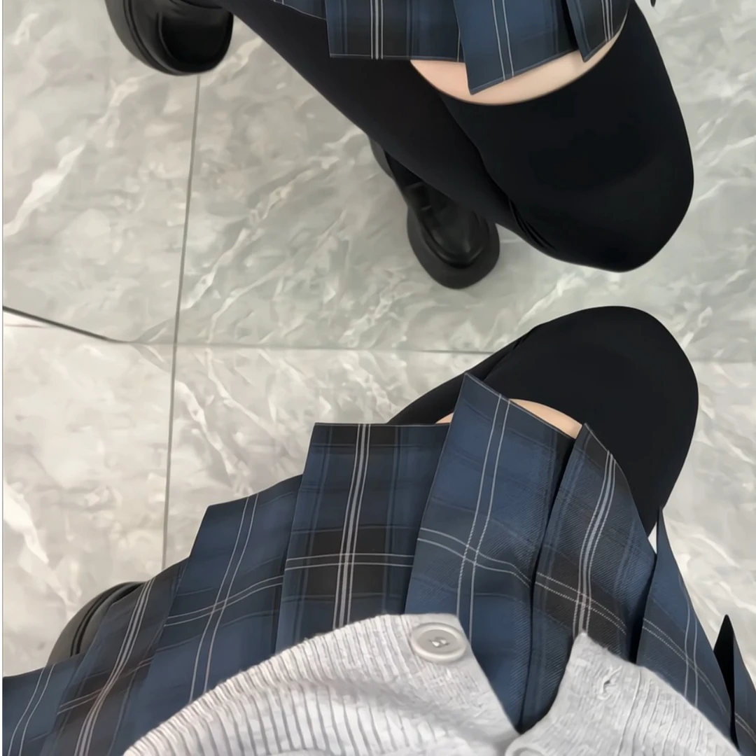 【海岸线】肥猫原创正版JK制服日系校供格裙短裙女百褶裙半身裙