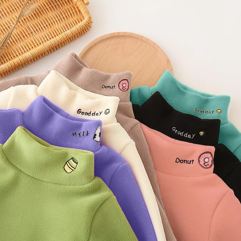 儿童打底衫2024秋冬新款洋气上衣男女童加绒加厚奥粒绒卫衣童装潮