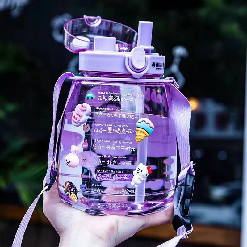 【活动价】双饮大肚杯便携吸管网红水杯子学生女可爱大容量防摔韩版