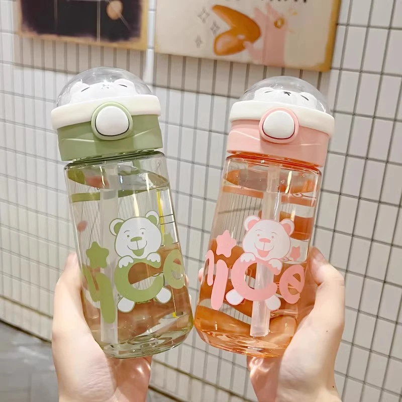 【高品质】夏季便携儿童吸管杯高颜值幼儿园防漏杯男女运动防摔水杯