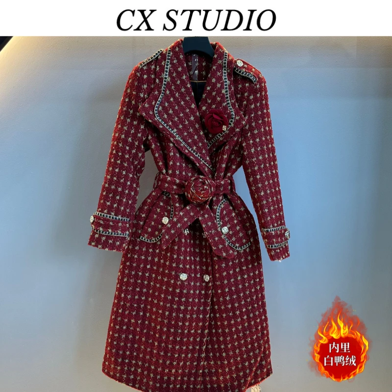 [新1]编码45 经典收腰轻奢时尚秋季羽绒大衣(定制女装)TG388