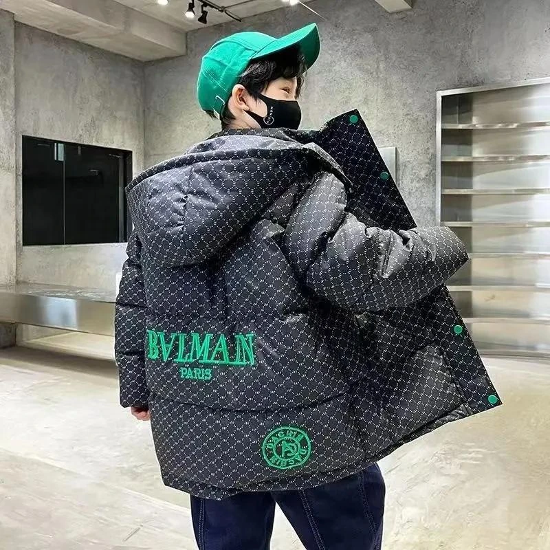 男童冬季加厚棉服中大童外套2023新款儿童潮流棉衣炸街棉袄洋气潮