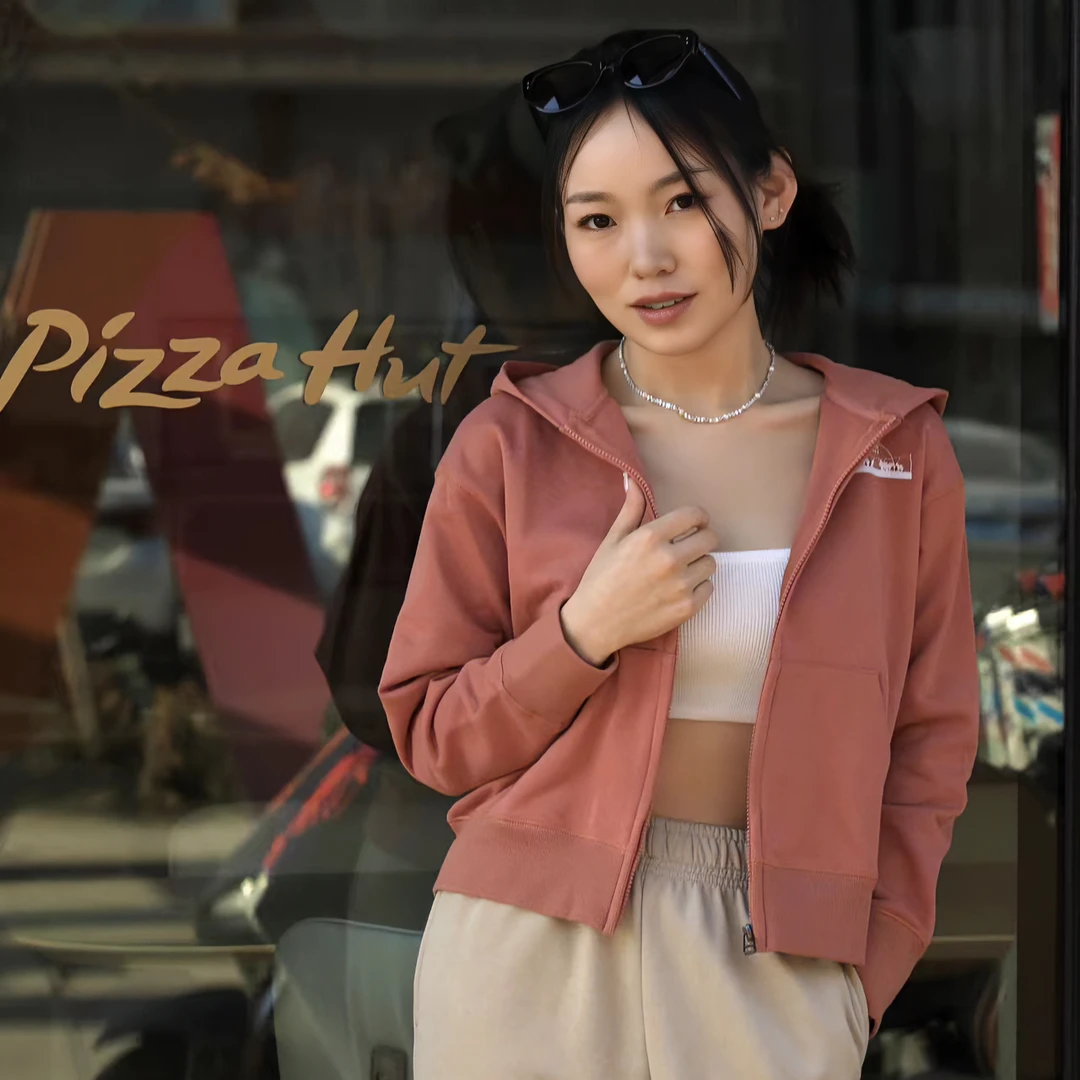 【乌雅其】短款连帽拉链卫衣