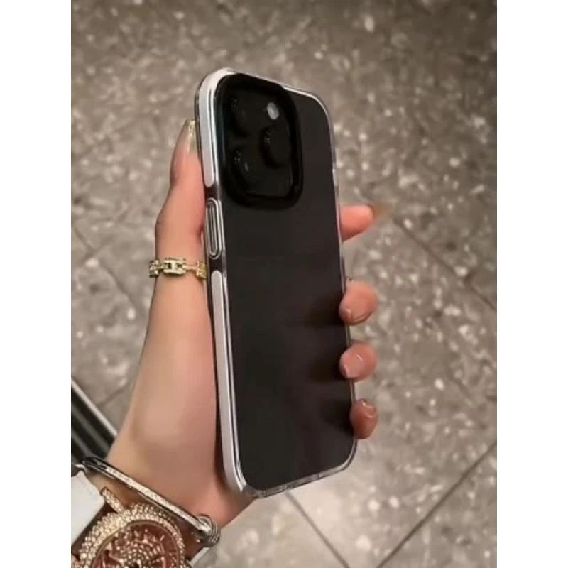 ins简约透明防撞条苹果15promax手机壳全包iPhone13软14防摔12/XS