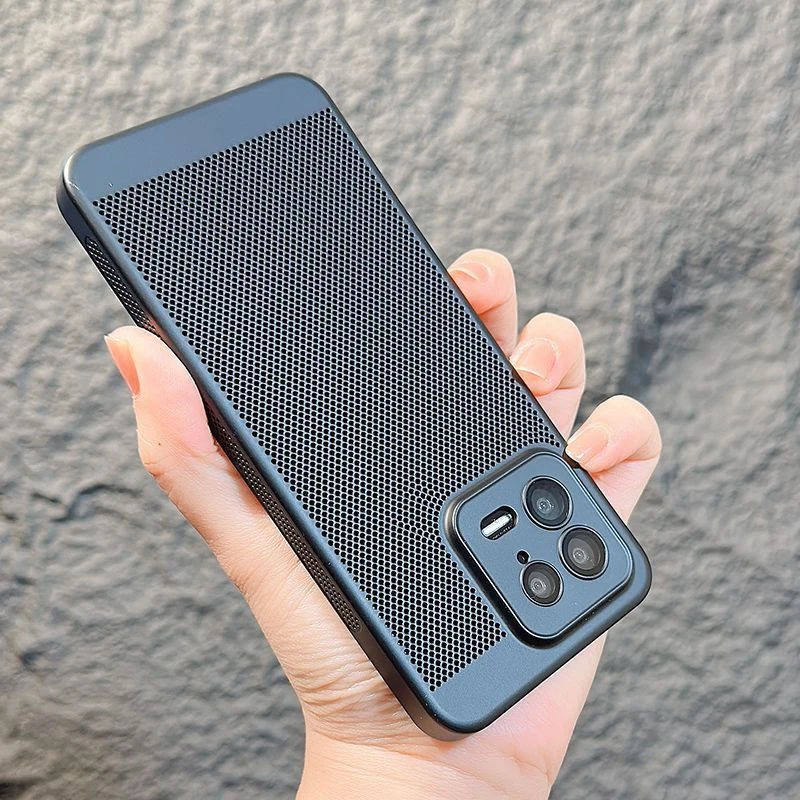 小米13透气手机壳网格散热超薄Xiaomi12pro全包镜头膜12S保护套硬