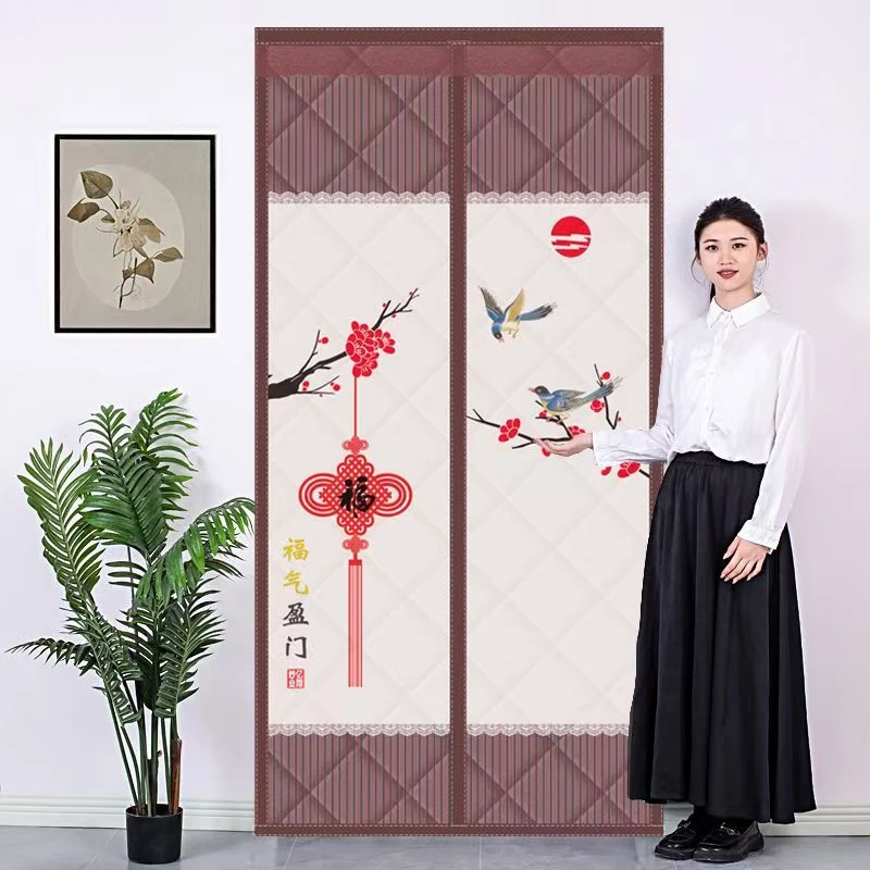 免打孔冬保暖季棉门帘防水加厚防风防寒家用自粘门帘免防冷气