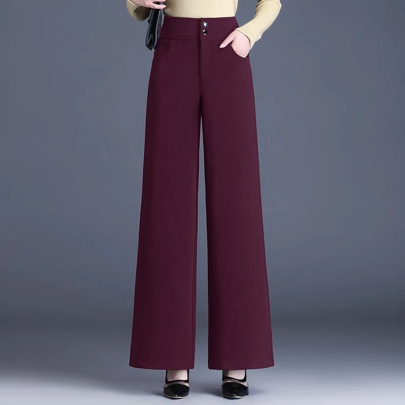 垂坠感显瘦阔腿裤女秋季2025新款高腰简约通勤长裤时尚气质休闲裤
