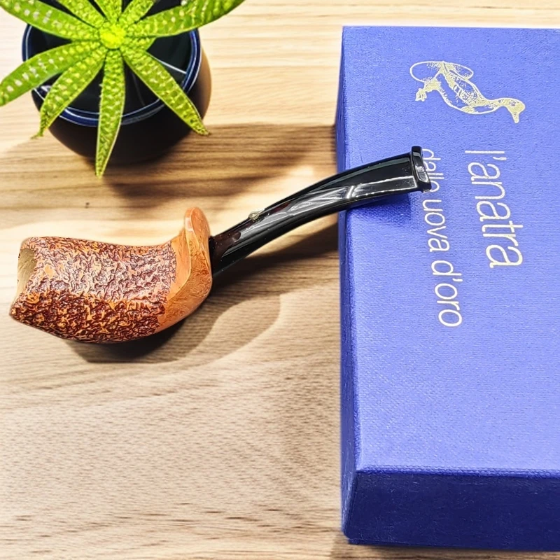 【鸭子】涅槃系列雕刻羽毛型全新石楠木手工烟斗