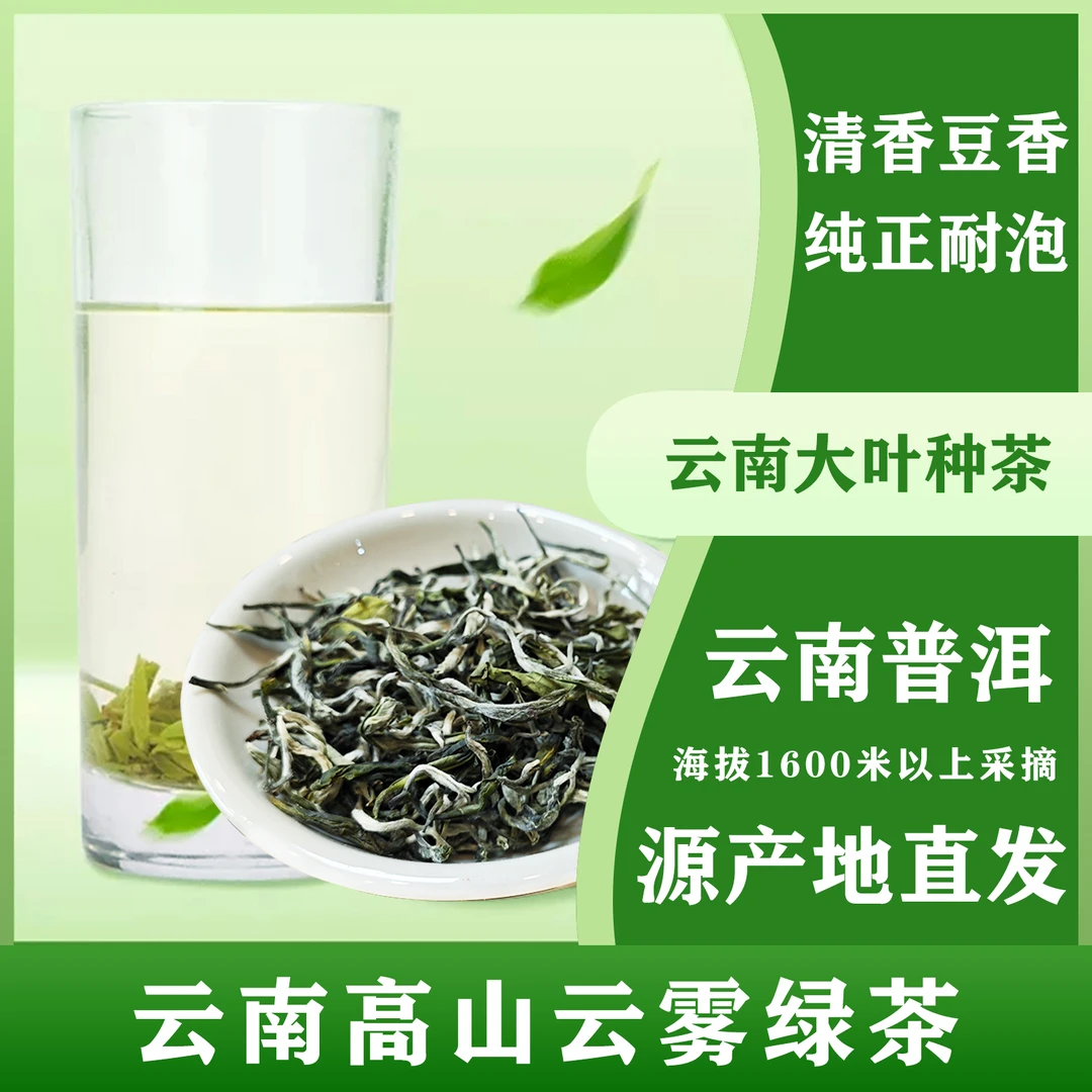 云南高山绿茶  口感清醇 鲜爽耐泡  150g一袋