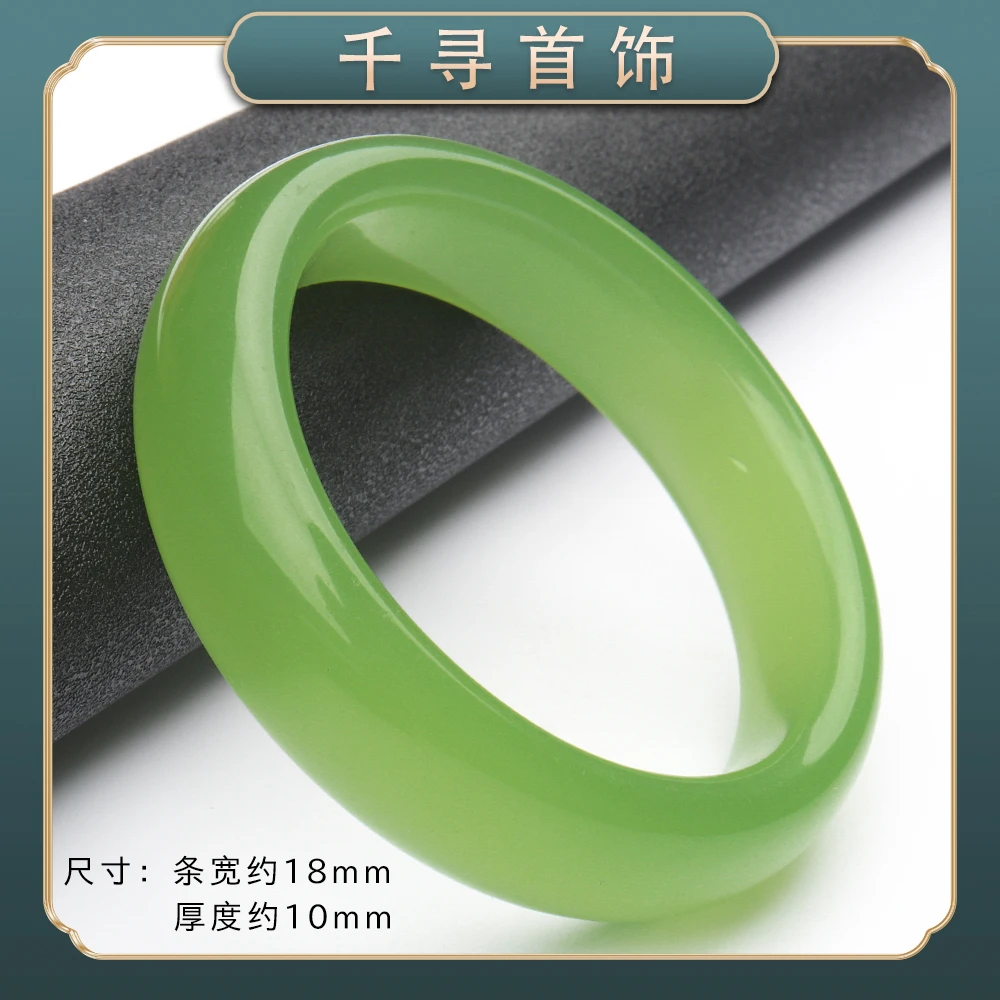 XD104精美时尚气质百搭简约女款加宽加厚绿手镯