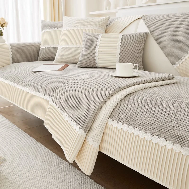 四季通用灯芯绒防滑沙发垫现代简约高档沙发套罩百搭靠背坐垫