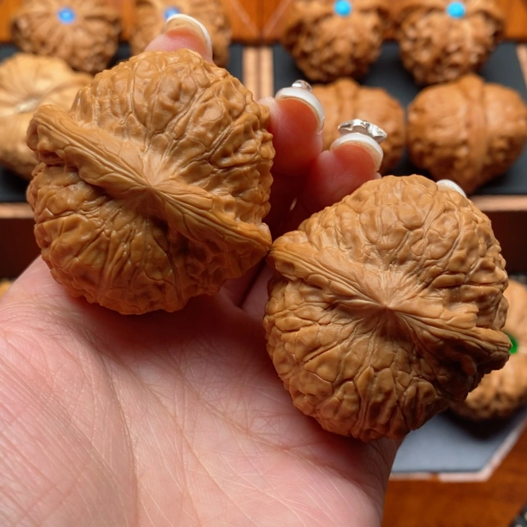 文玩核桃把件布*施南瓜镶嵌45尺