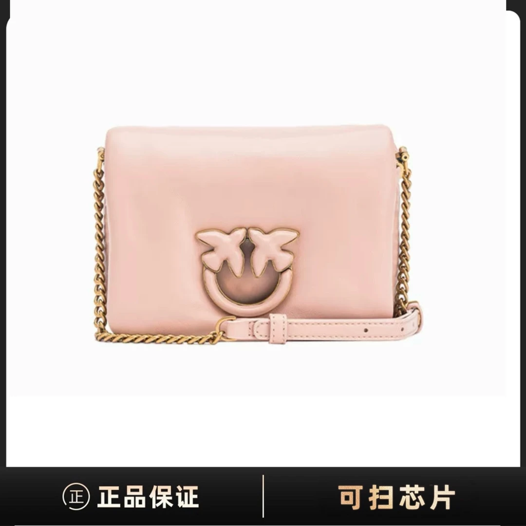 全新未使用 PINKO   黑金【枕头包大号】燕子包单肩链条包sk1023