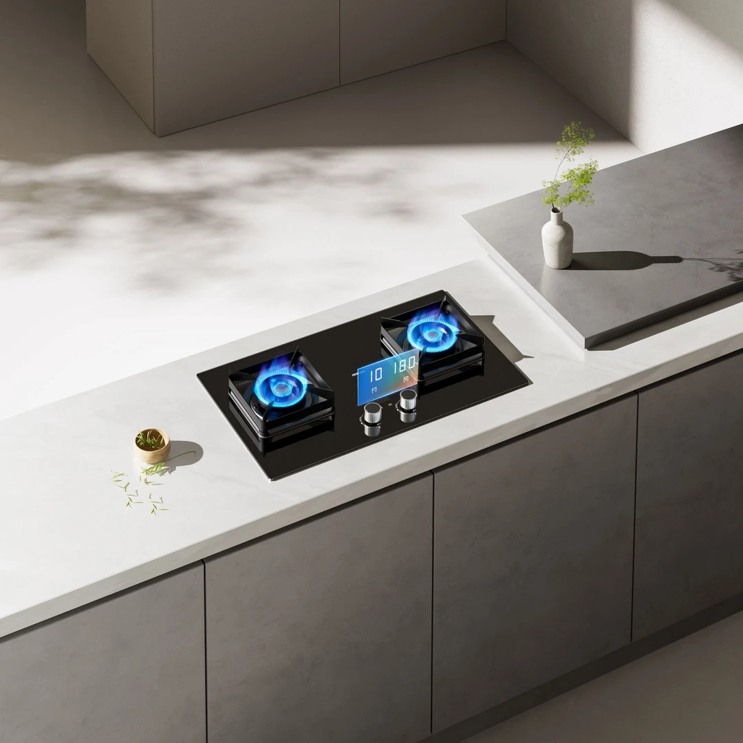 【旗舰新品】老板小灶王E1小尺寸燃气灶双灶定时猛火灶大火力燃气灶