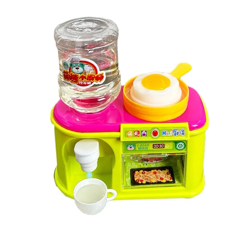 网红儿童创意糖果玩具过家家做饭套装迷你仿真饮水机蒸箱烤箱礼物