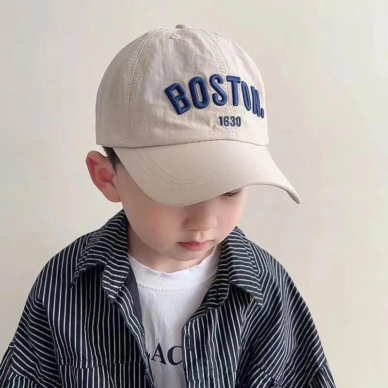 儿童帽子夏季薄款速干鸭舌帽男童遮阳太阳帽防晒女孩棒球帽透气