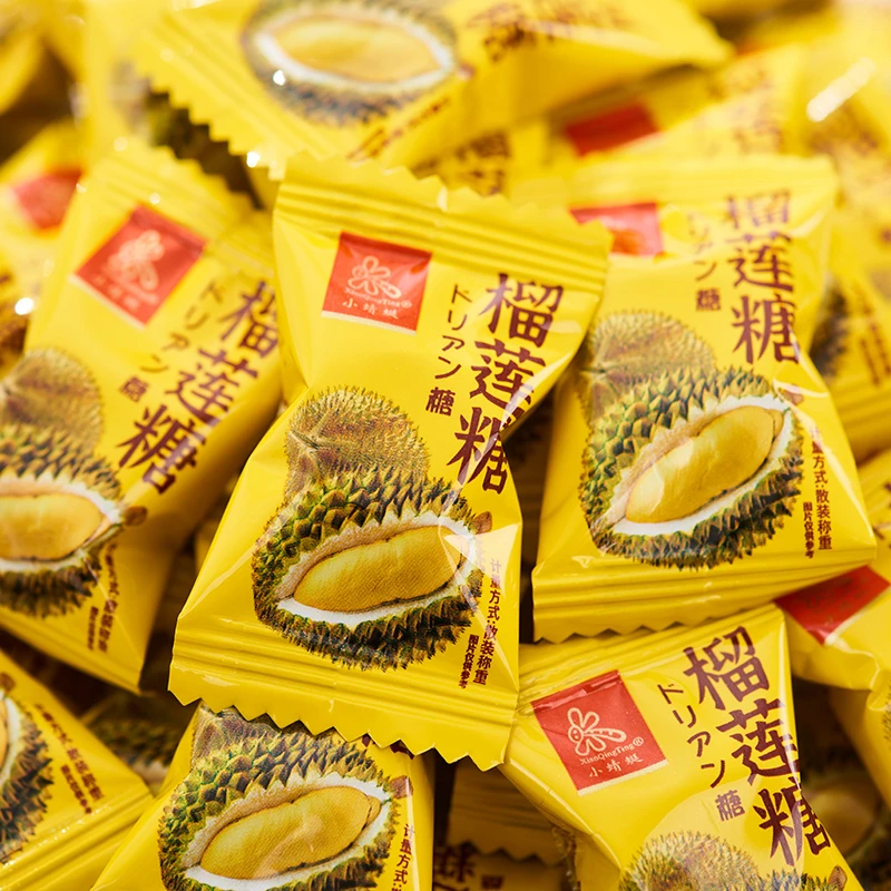 正宗榴莲糖香甜特浓榴莲味糖果水果味硬糖结婚喜糖休闲零食品年货