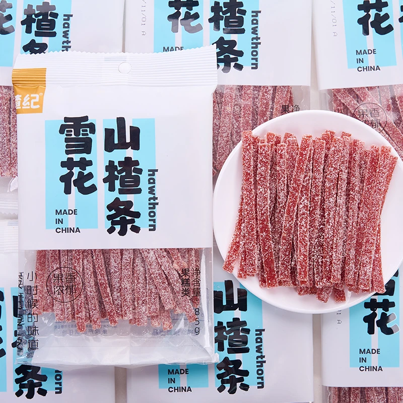 楂纪雪花山楂条酸甜小包装袋装山楂制品果脯特产休闲儿童零食原味