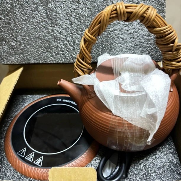 潮州手工原矿朱泥粗陶古楼城门炉电磁炉