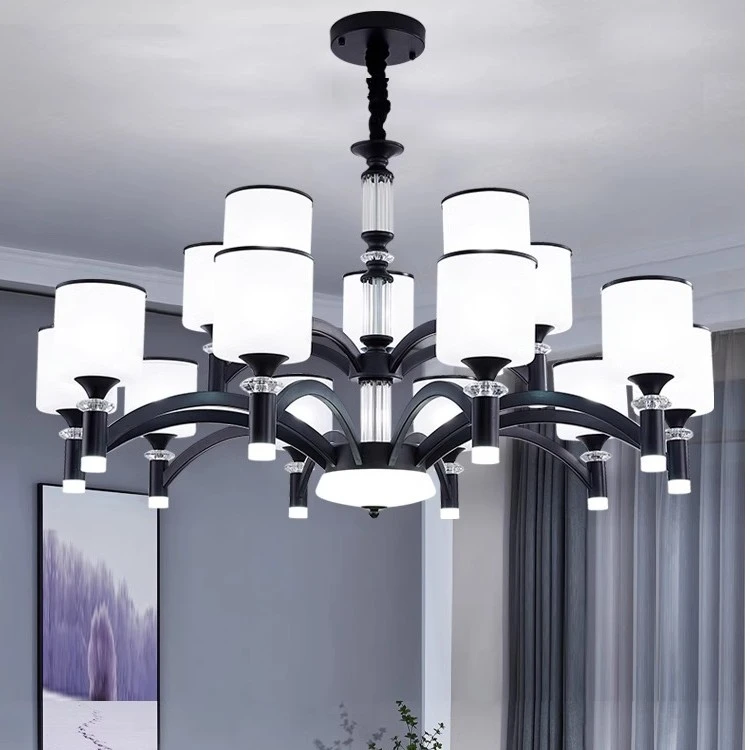 北欧灯具客厅吊灯现代简约餐厅灯大气卧室轻奢家用黑色2025年新款