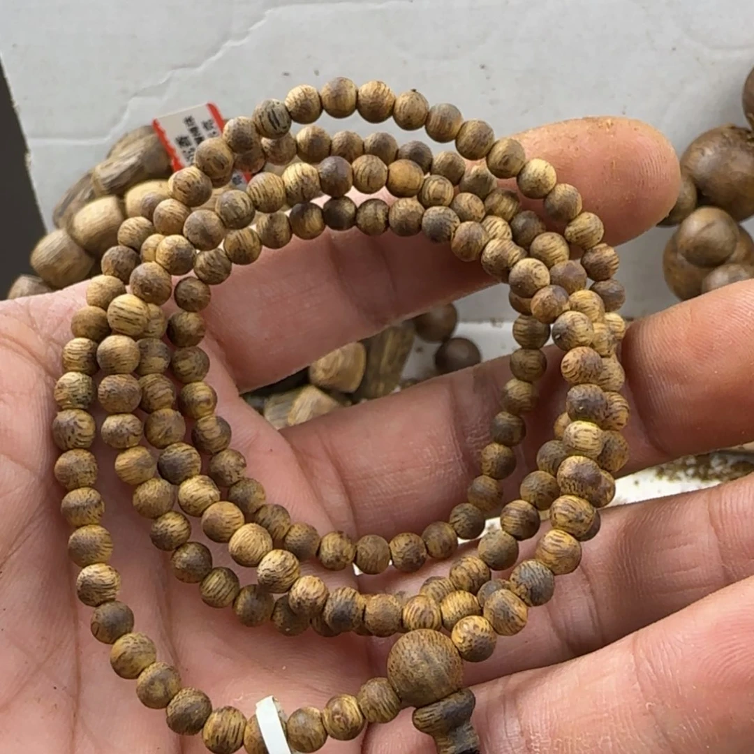 【闪购商品】沉香手串独***奥绿奇楠04多圈6.5克