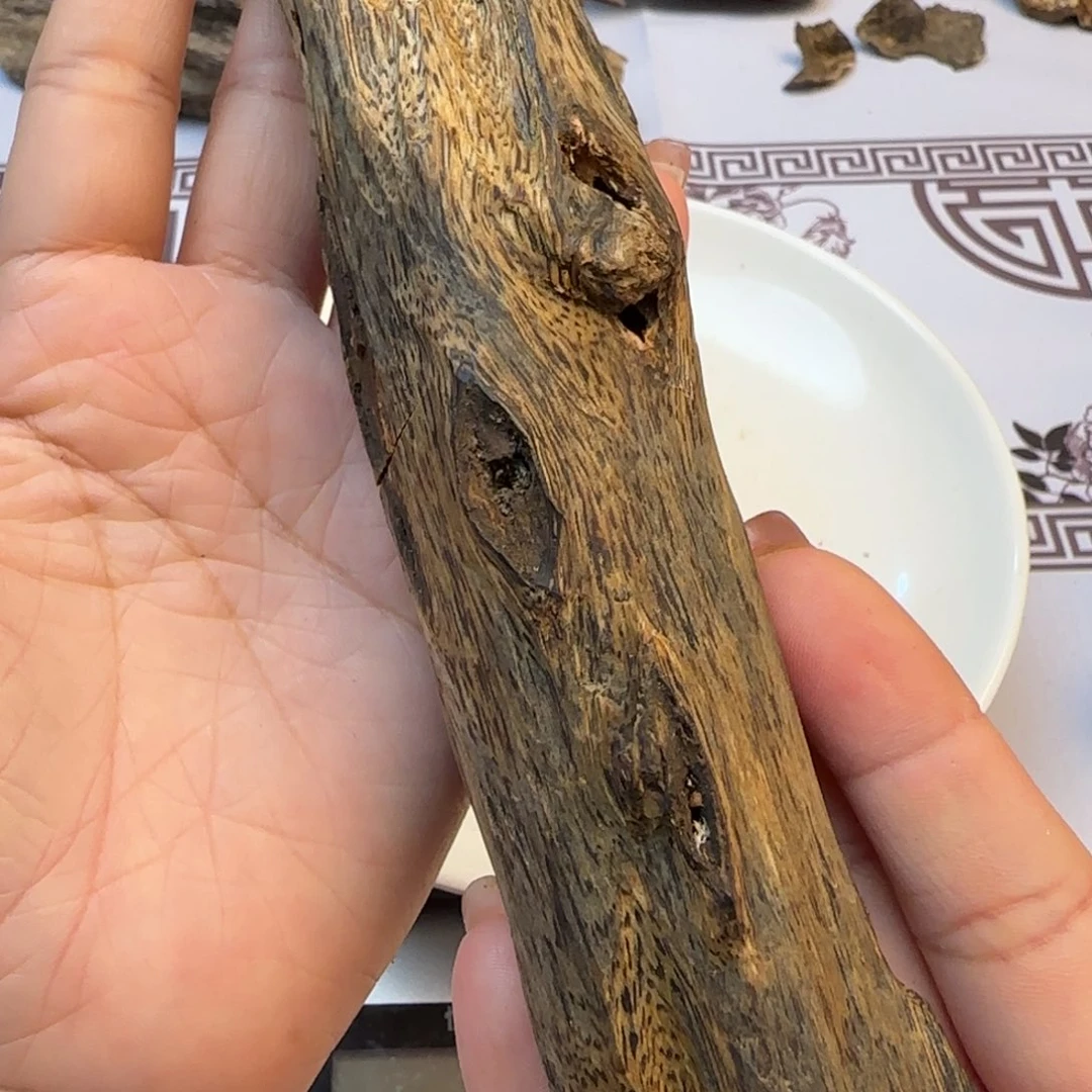 沉香摆件海南天然蚁漏83克
