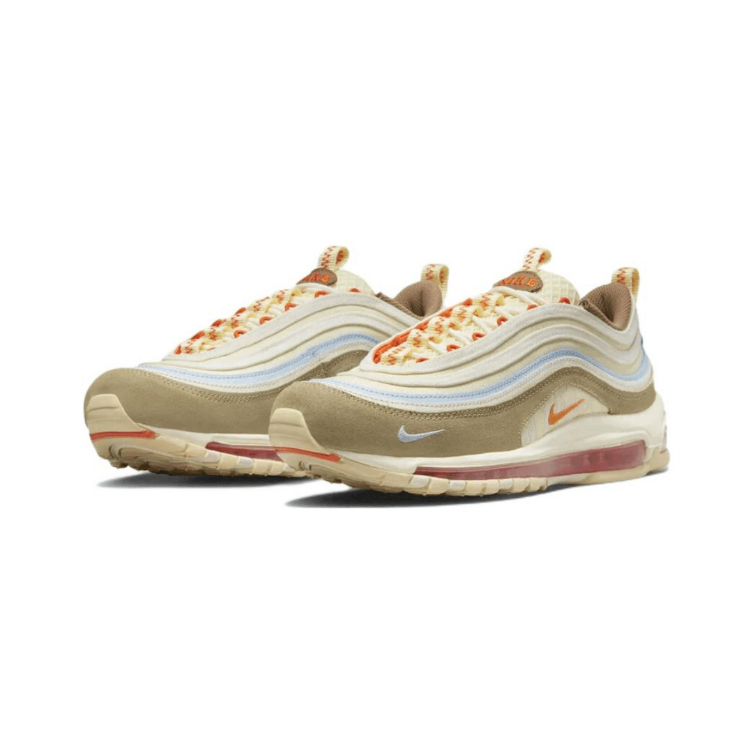 Nike Air Max 97 棕绿色 子弹 全掌气垫 运动 男款 休闲 跑步鞋