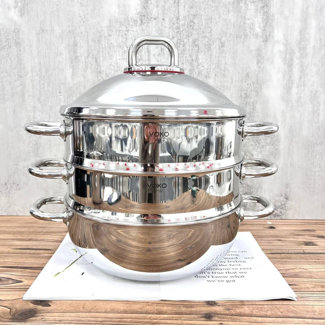 ZG320 VOKO不锈钢蒸锅32 CM 家用一体蒸煮锅 重约4.9kg