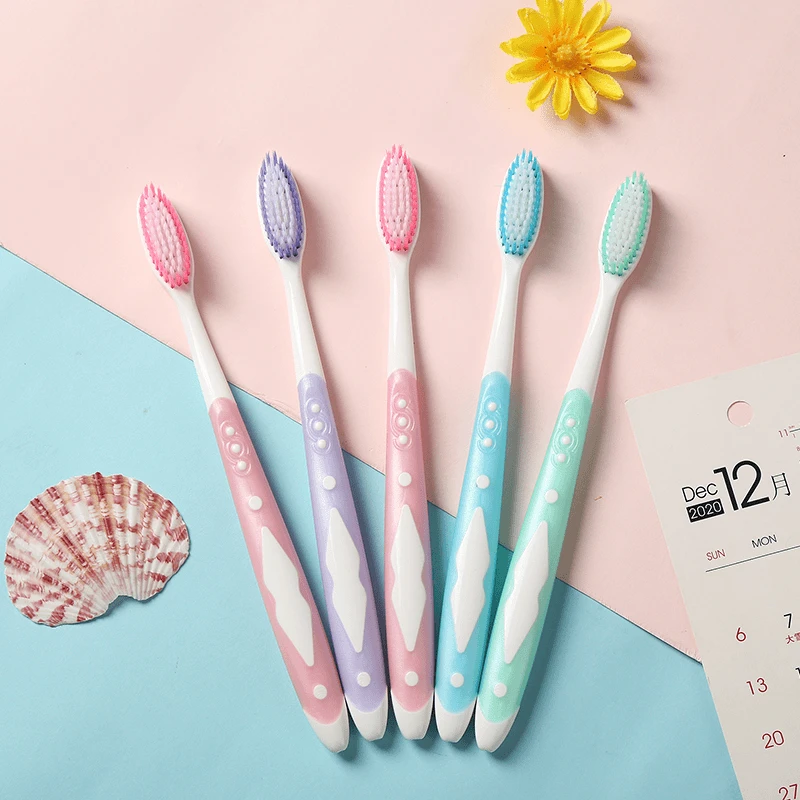 高密度刷丝背面清洁舌苔中软毛牙刷软毛牙刷