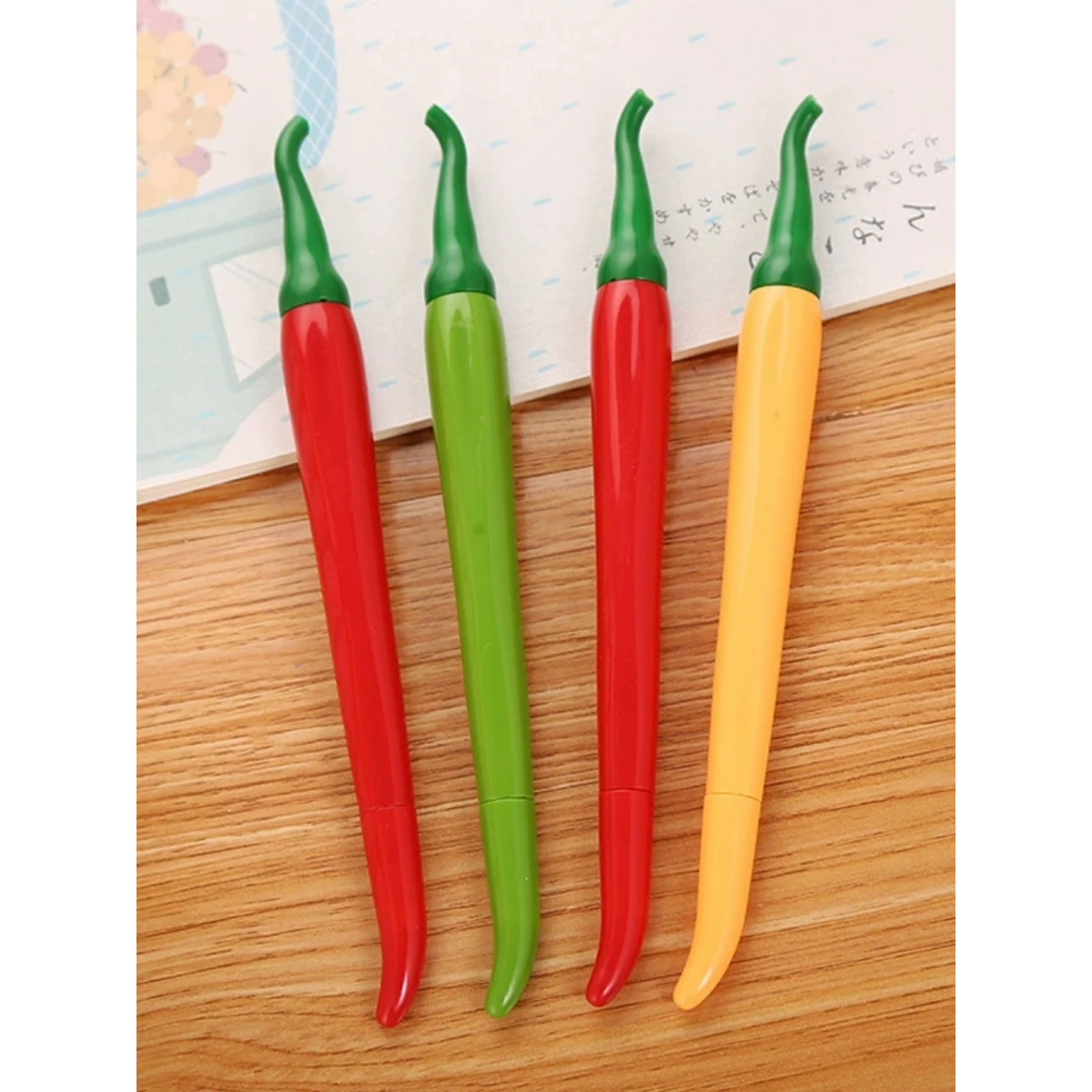 创意仿真辣椒中性笔可爱卡通学习文具造型办公用品红笔水性签字笔