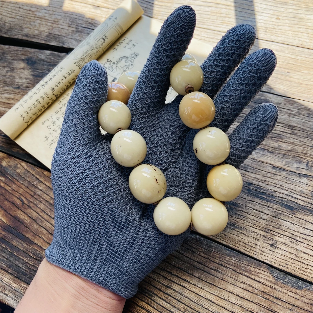 10双手套高尔夫通用纳米文玩手套包浆通用纳米手套菠萝纹抛光挂瓷