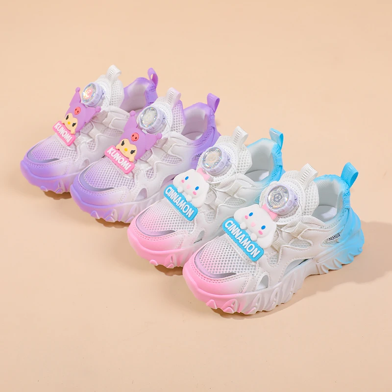 女童鞋夏季2024新款儿童鞋百搭镂空运动鞋男孩老爹鞋透气鞋夏款潮