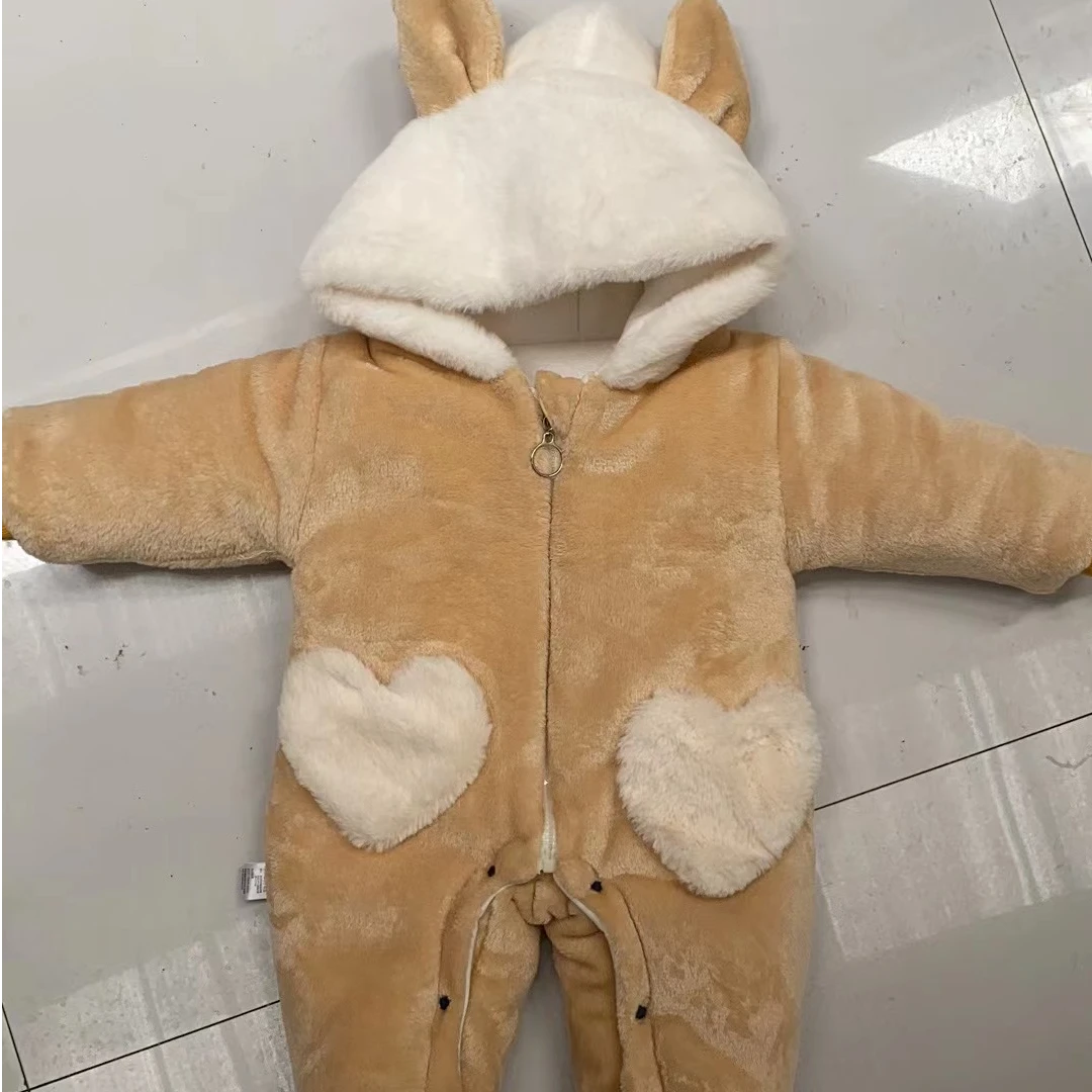 冬季加厚外出服婴儿连帽新生儿带帽冬款