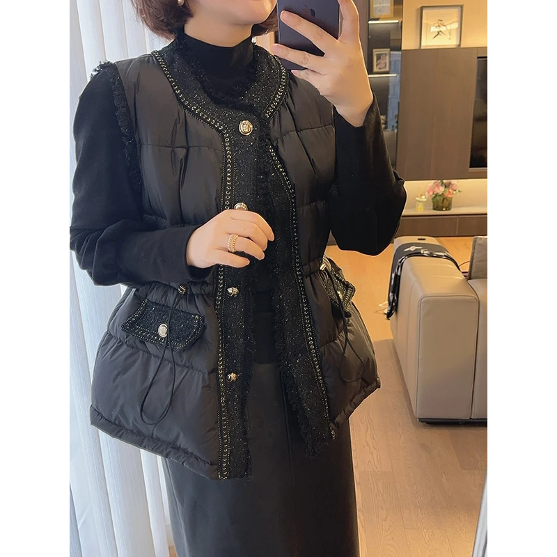 【DIS 现货】【小香马甲】秋冬小香风收腰显瘦羽绒马甲Z524X18676